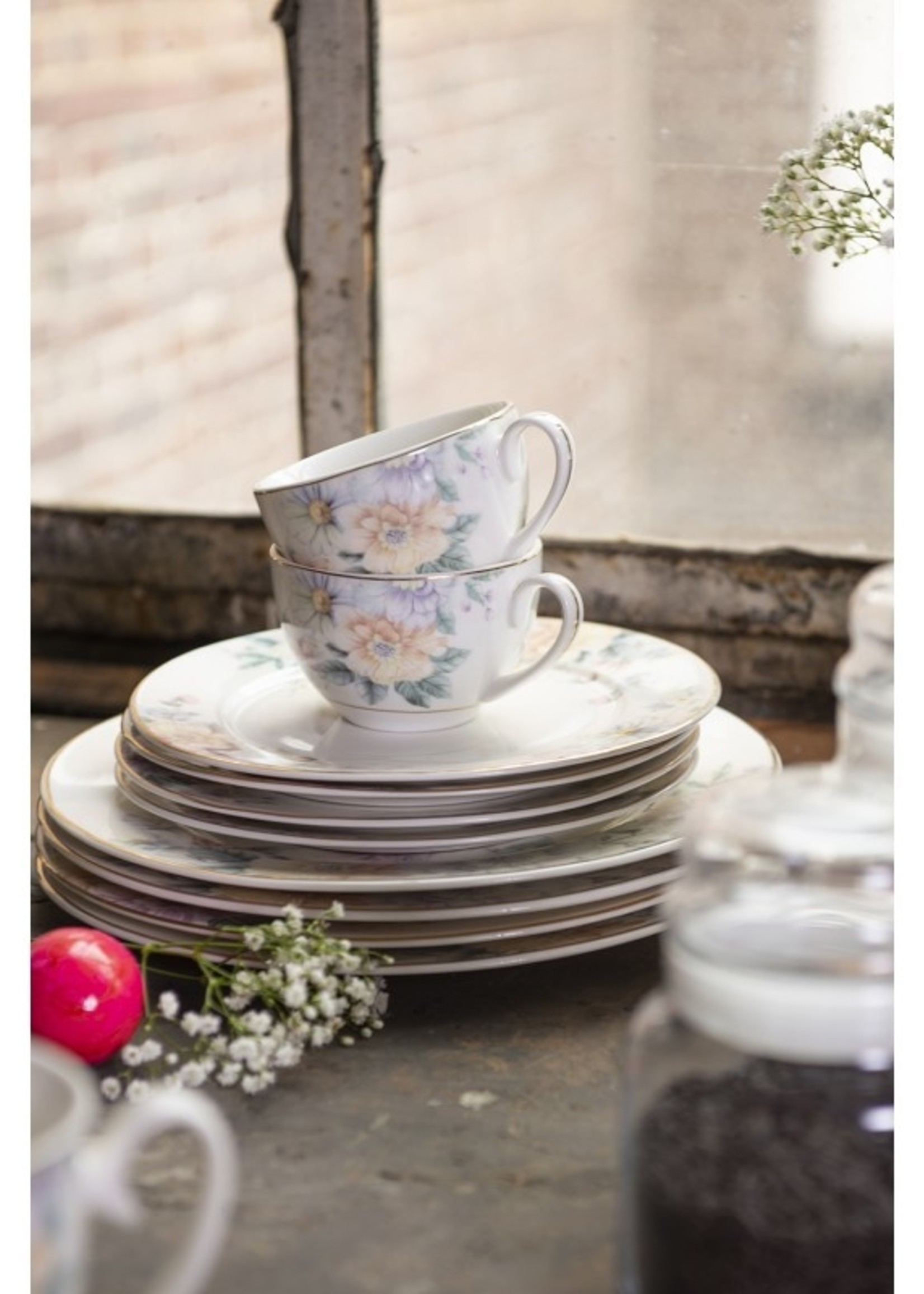 Clayre & Eef Assiette Ø 18*2 cm FLOTP