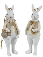 Clayre & Eef Decoratie konijn (2) 4*4*10 / 4*4*10 cm 6PR4785