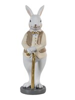 Clayre & Eef Decoratie konijn 5*5*15 cm 6PR3585