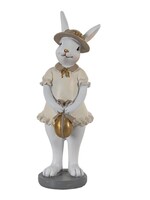 Clayre & Eef Décoration lapin 5*5*15 cm 6PR3571