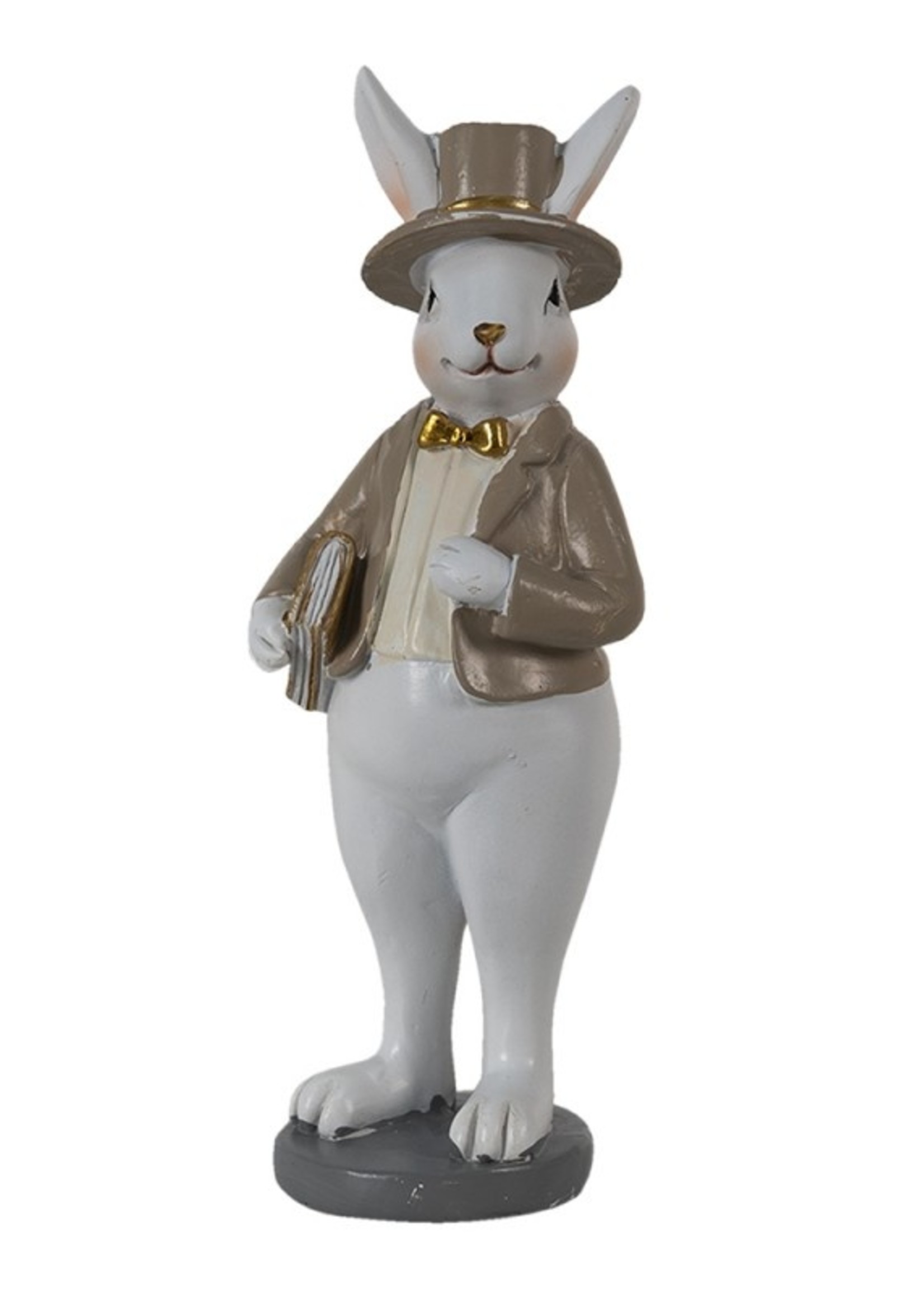 Clayre & Eef Decoratie konijn 5*5*15 cm 6PR3570