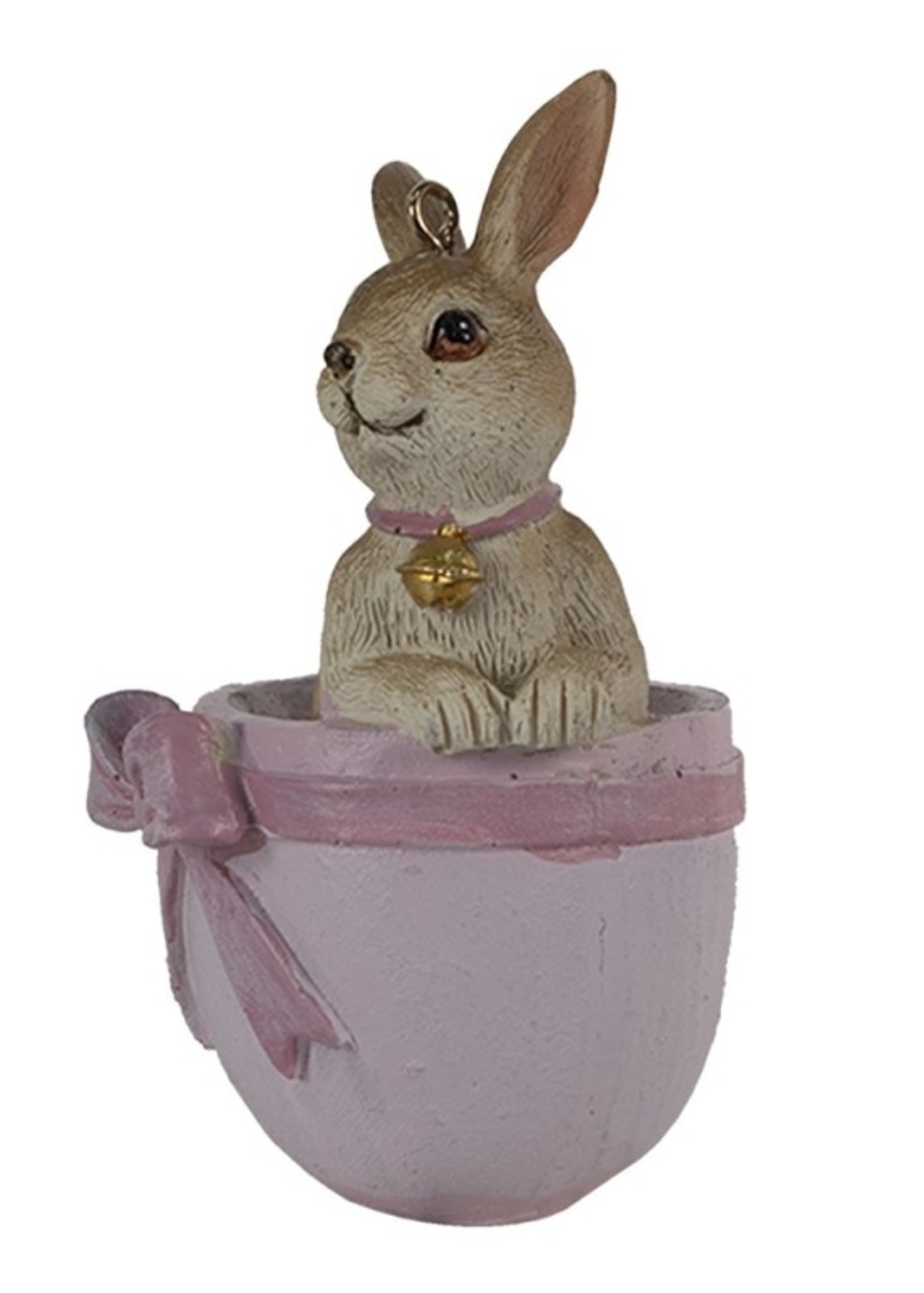 Clayre & Eef Décoration pendentif lapin 5*4*8 cm 6PR3565