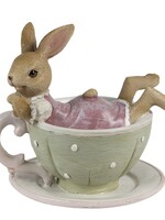 Clayre & Eef Décoration lapin 10*8*9 cm 6PR3560
