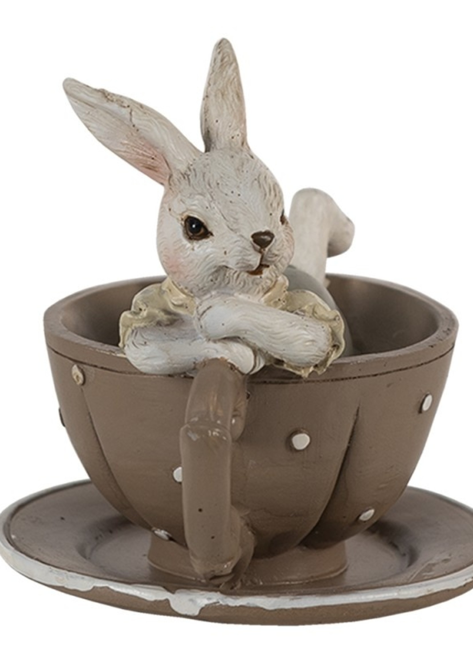 Clayre & Eef Décoration lapin 10*8*9 cm 6PR3559