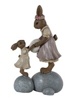 Clayre & Eef Decoratie konijnen 10*6*17 cm 6PR3537