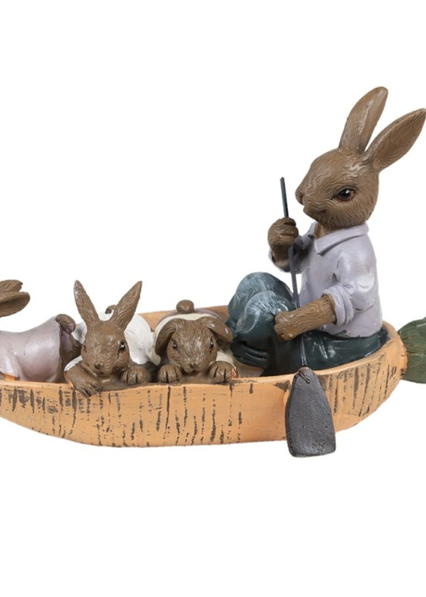 Clayre & Eef Decoratie konijnen 17*7*10 cm 6PR3542