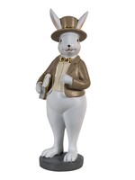 Clayre & Eef Beige Decoratie konijn 10*8*25 cm 6PR3574