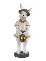 Clayre & Eef Beige Decoratie konijn 10*8*25 cm 6PR3575