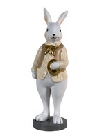Clayre & Eef Beige Decoratie konijn 10*8*25 cm 6PR3582