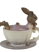Clayre & Eef Décoration lapin 10*8*9 cm 6PR3535
