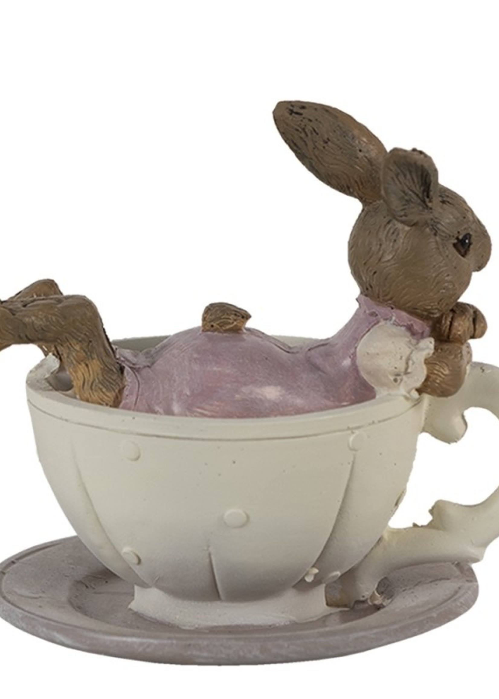 Clayre & Eef Decoratie konijn 10*8*9 cm 6PR3535