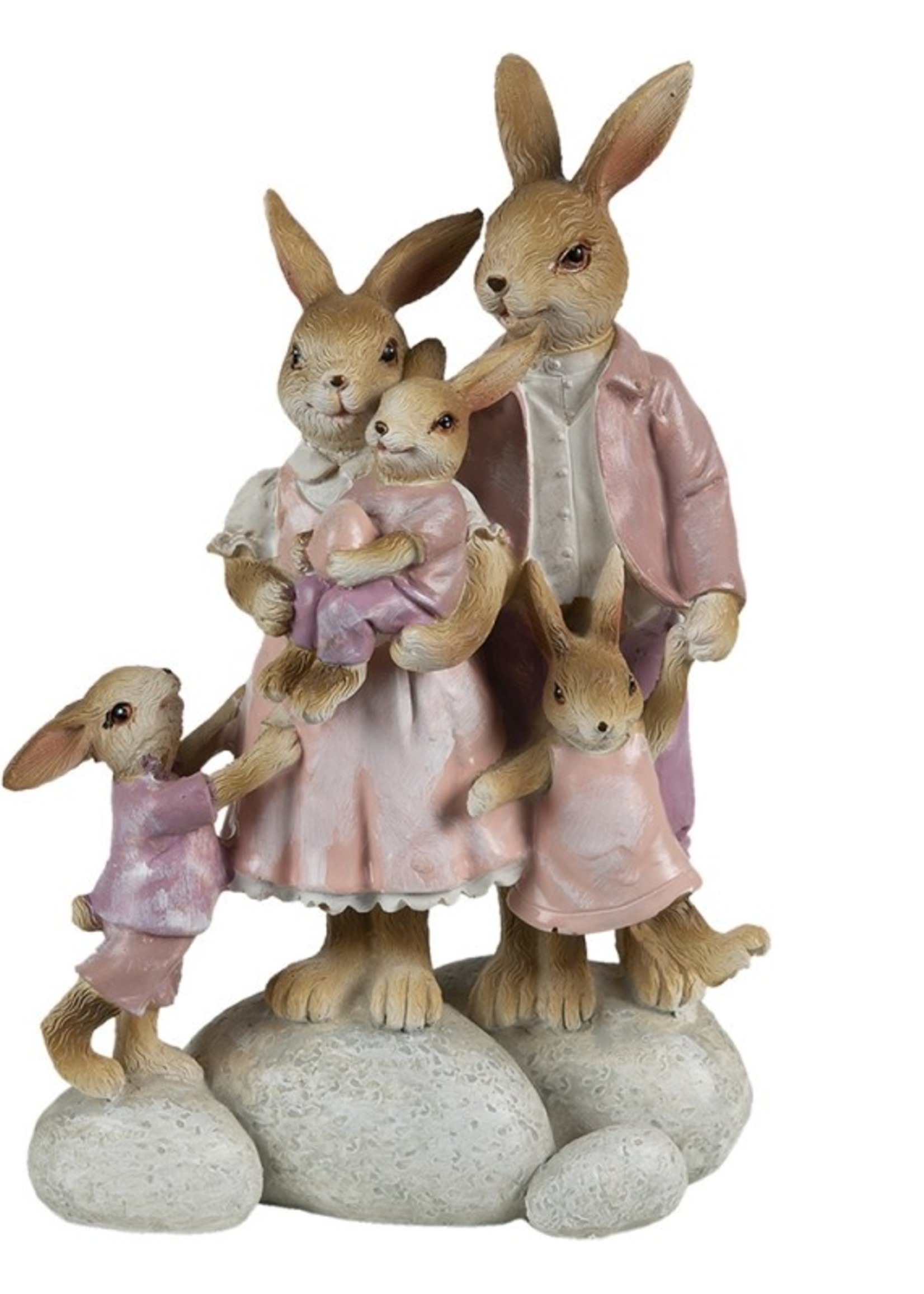 Clayre & Eef Decoratie konijnen 11*6*18 cm 6PR3540