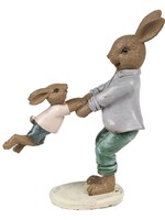 Clayre & Eef Decoratie konijnen 12*5*14 cm 6PR3538