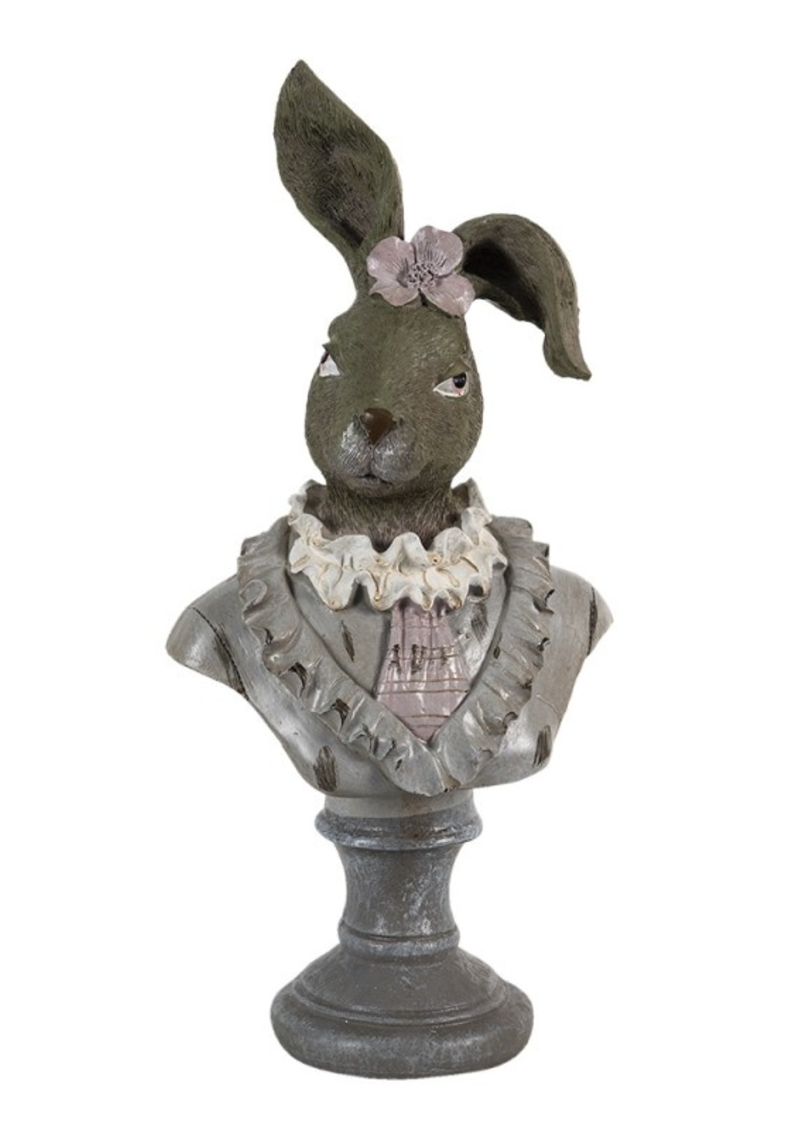 Clayre & Eef Beige Decoratie konijn 12*12*32 cm 6PR3544