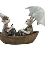 Clayre & Eef Décoration lapins 14*10*12 cm 6PR3534