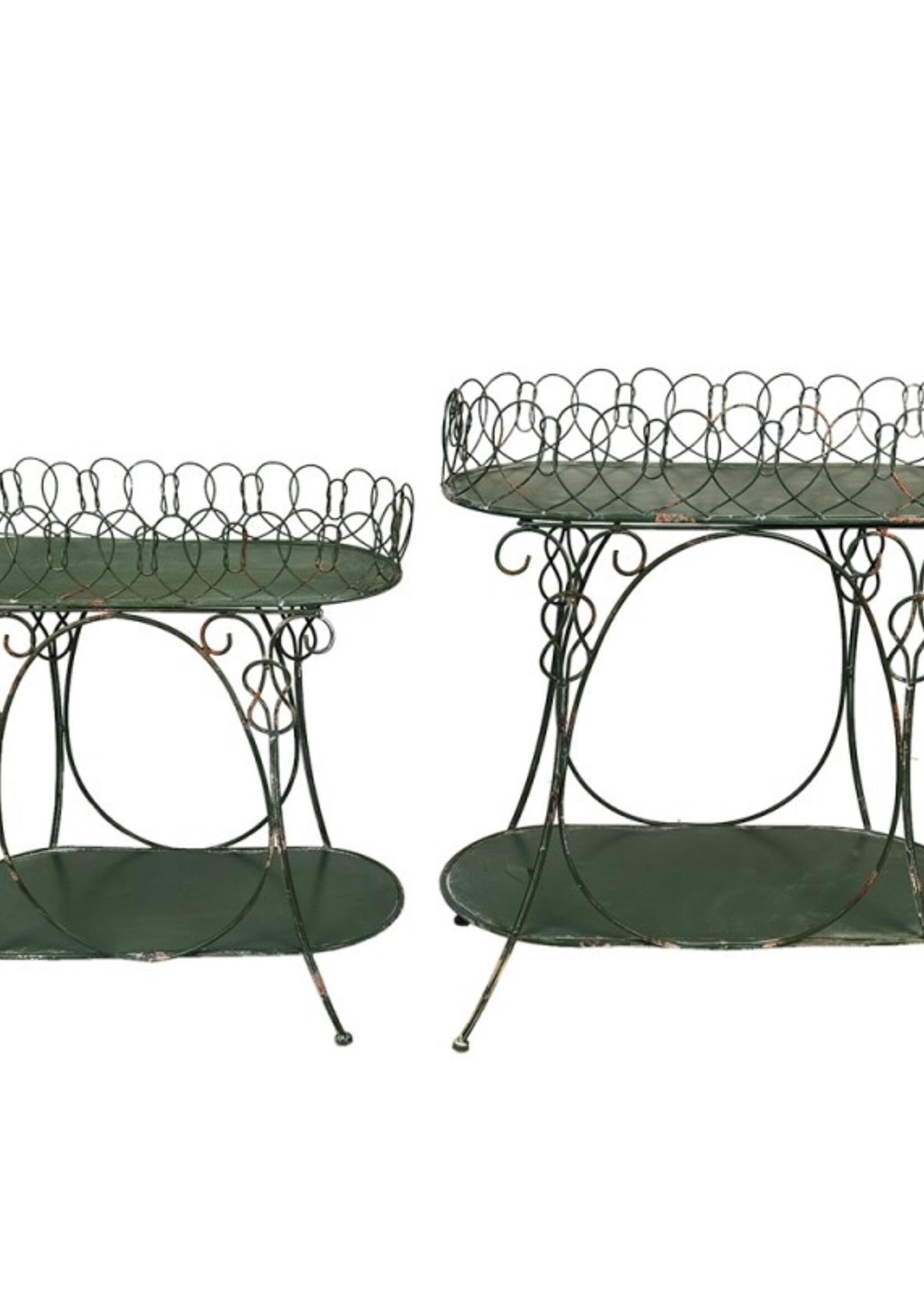 Clayre & Eef Plantentafeltje (2) 70*34*81 cm / 60*30*69 cm 5Y1001