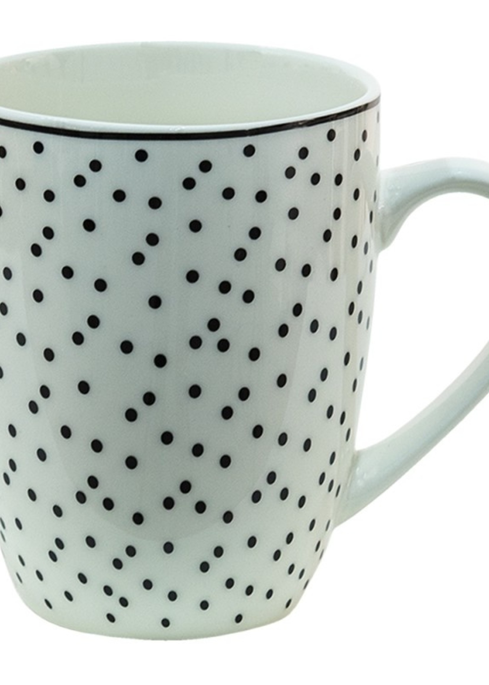 Clayre & Eef Witte Mok 12*8*10 cm / 350 ml SDMU