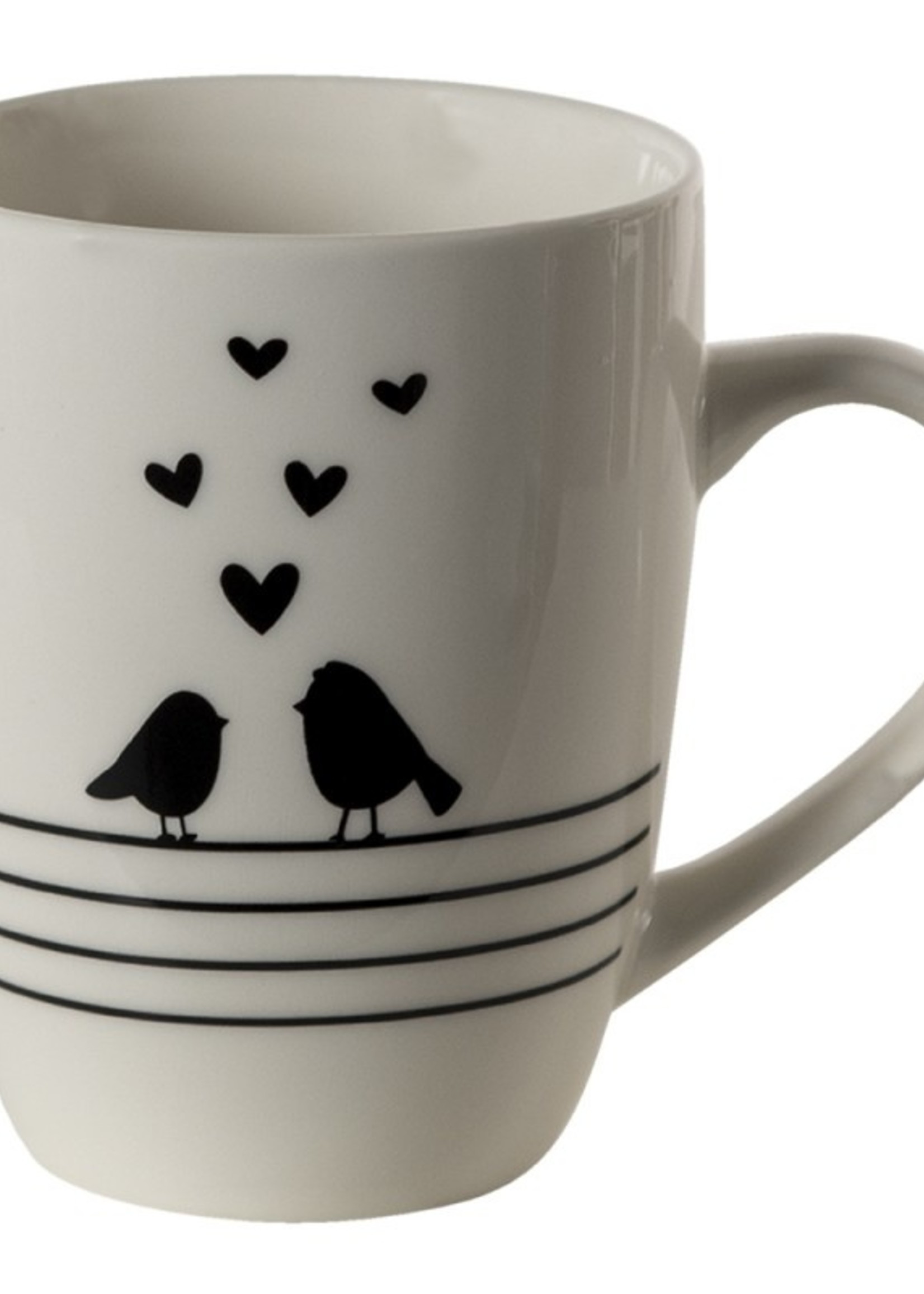 Clayre & Eef Witte Mok 12*8*10 cm / 350 ml LBSMU