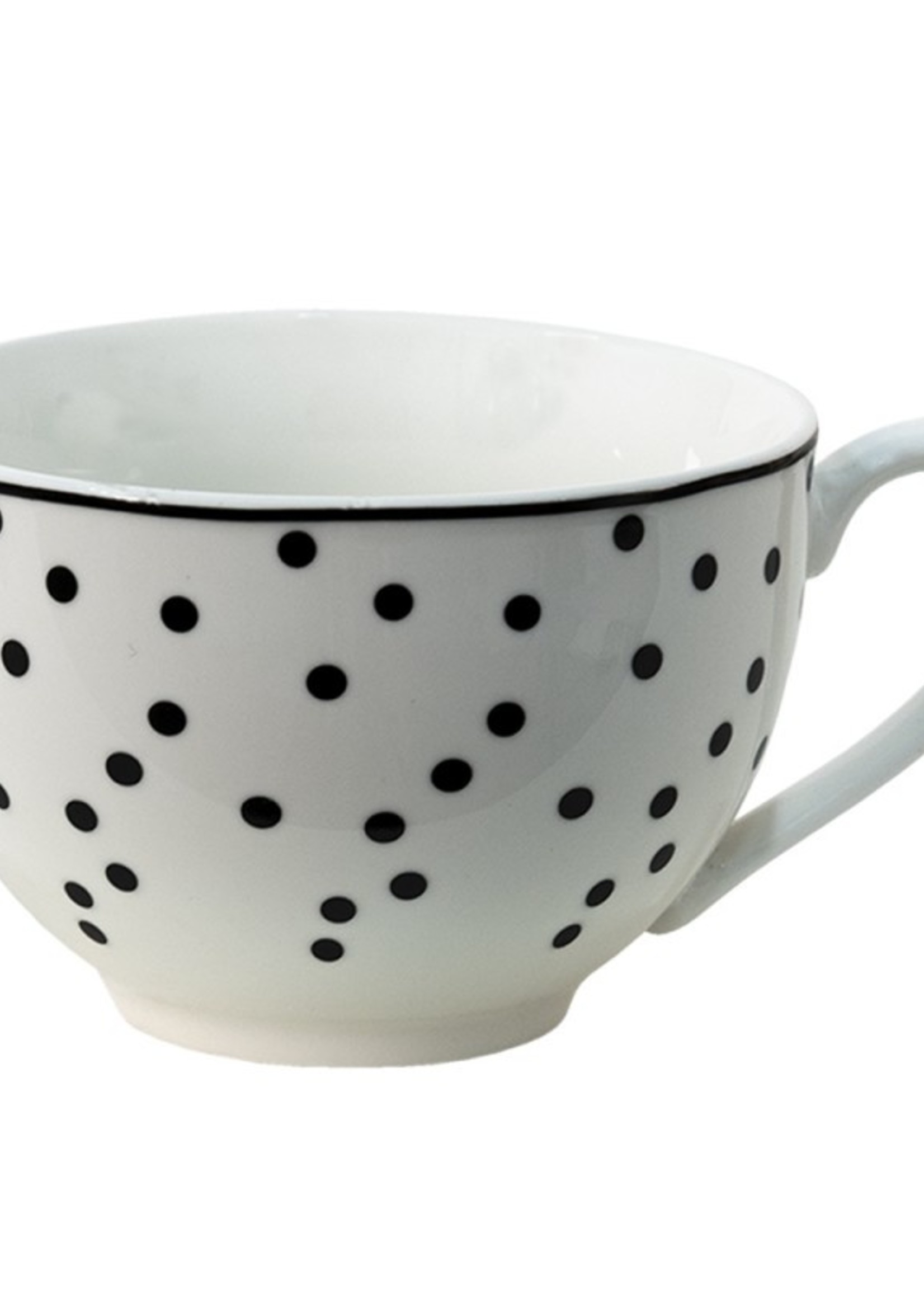 Clayre & Eef Witte Kop en schotel 238 ml SDKS