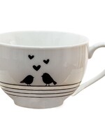 Clayre & Eef Kop en schotel 12*9*7 / Ø 14*2 cm / 220 ml LBSKS