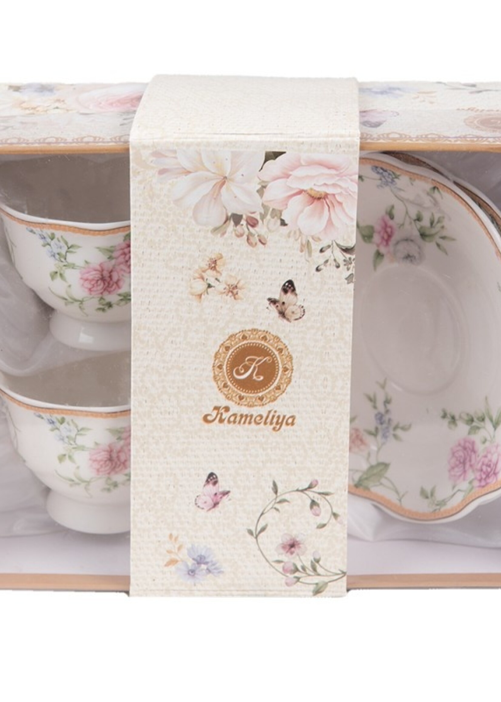 Clayre & Eef Tasse et soucoupe (2) 220 ml 6CE1440