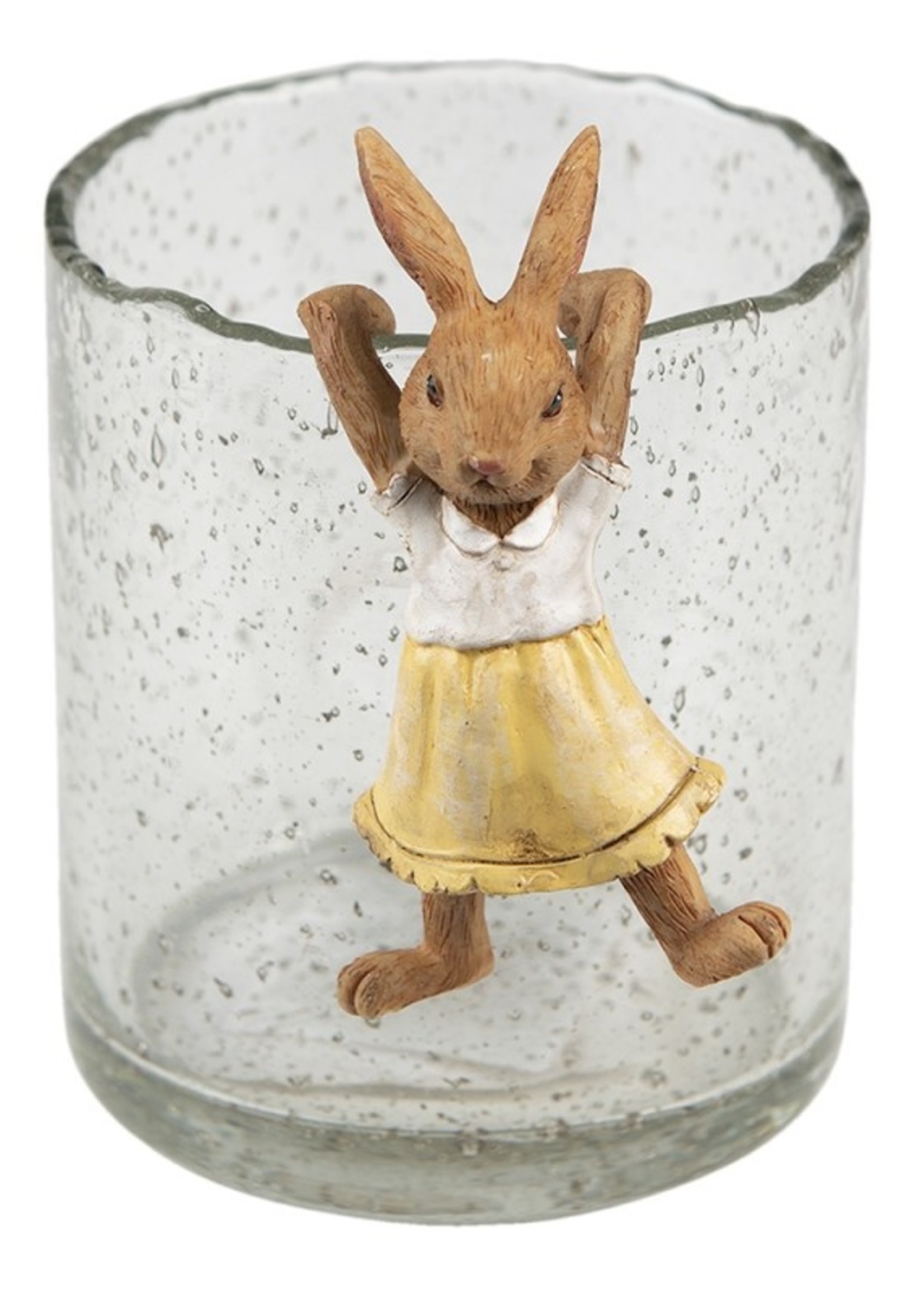 Clayre & Eef Decoratie konijn 5*5*9 cm 6PR3533