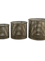 Clayre & Eef Windlicht Set van 3 Ø 33*27 / Ø 27*23 / Ø 21*19 cm 6Y4531