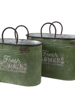 Clayre & Eef Décoration porte plantes (2) 36*18*25 / 30*15*23 cm 6Y4773