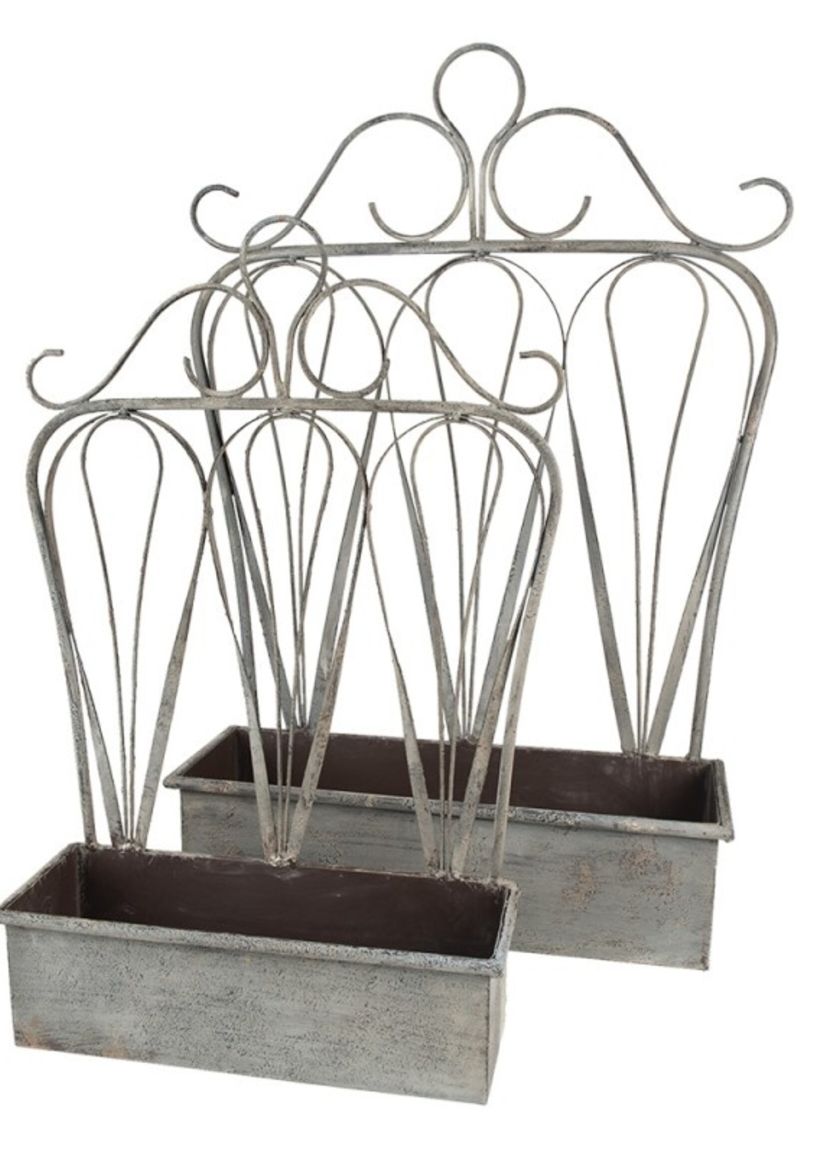 Clayre & Eef Planthouder (2) 49*15*70 cm / 38*12*55 cm 5Y1004