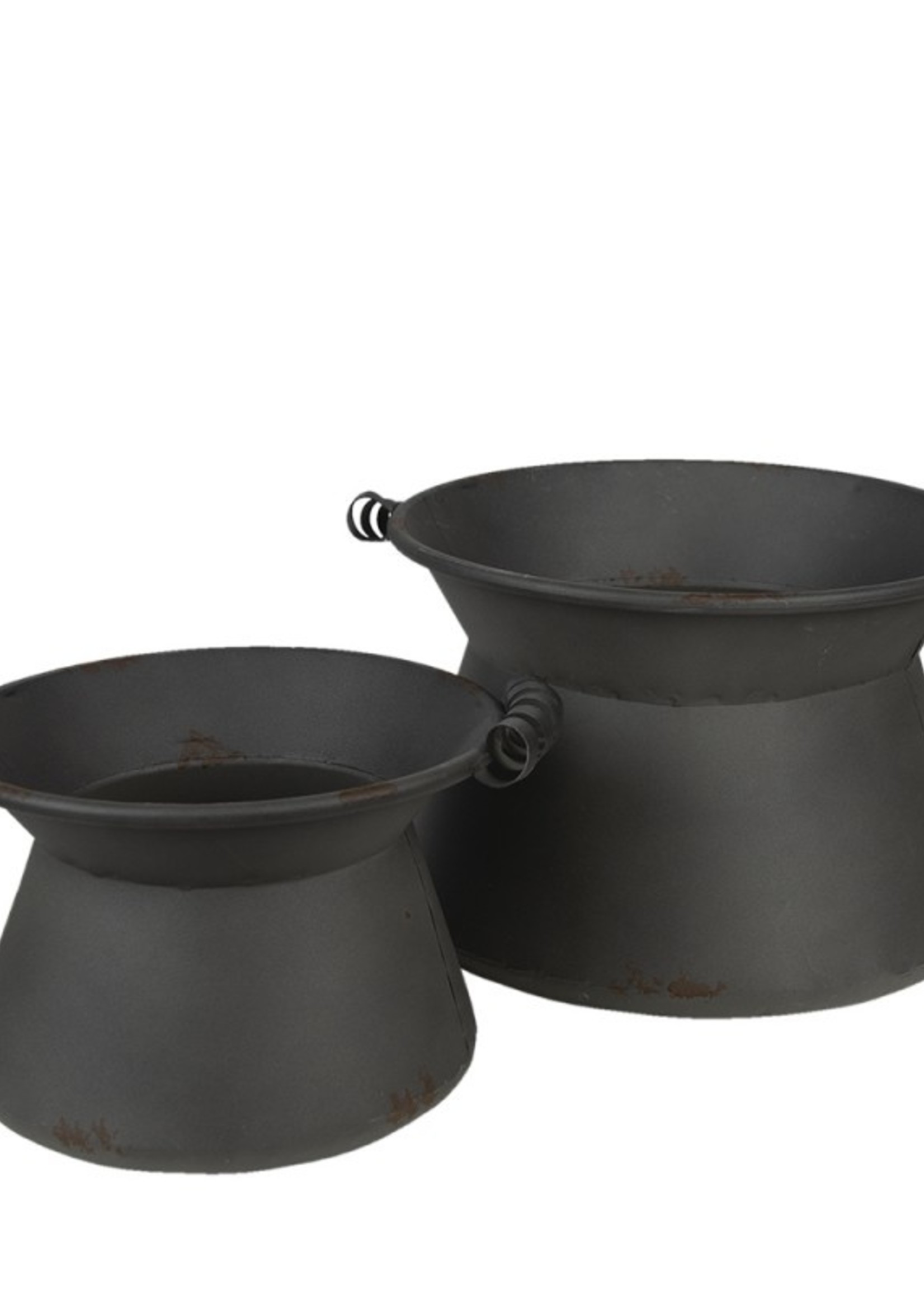 Clayre & Eef Bloempot (2) Ø 28*20 cm / Ø 22*16 cm 6Y4649