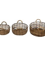 Clayre & Eef Paniers (3) Ø 39*15 / Ø 34*13 / Ø 29*11 cm 6RO0543