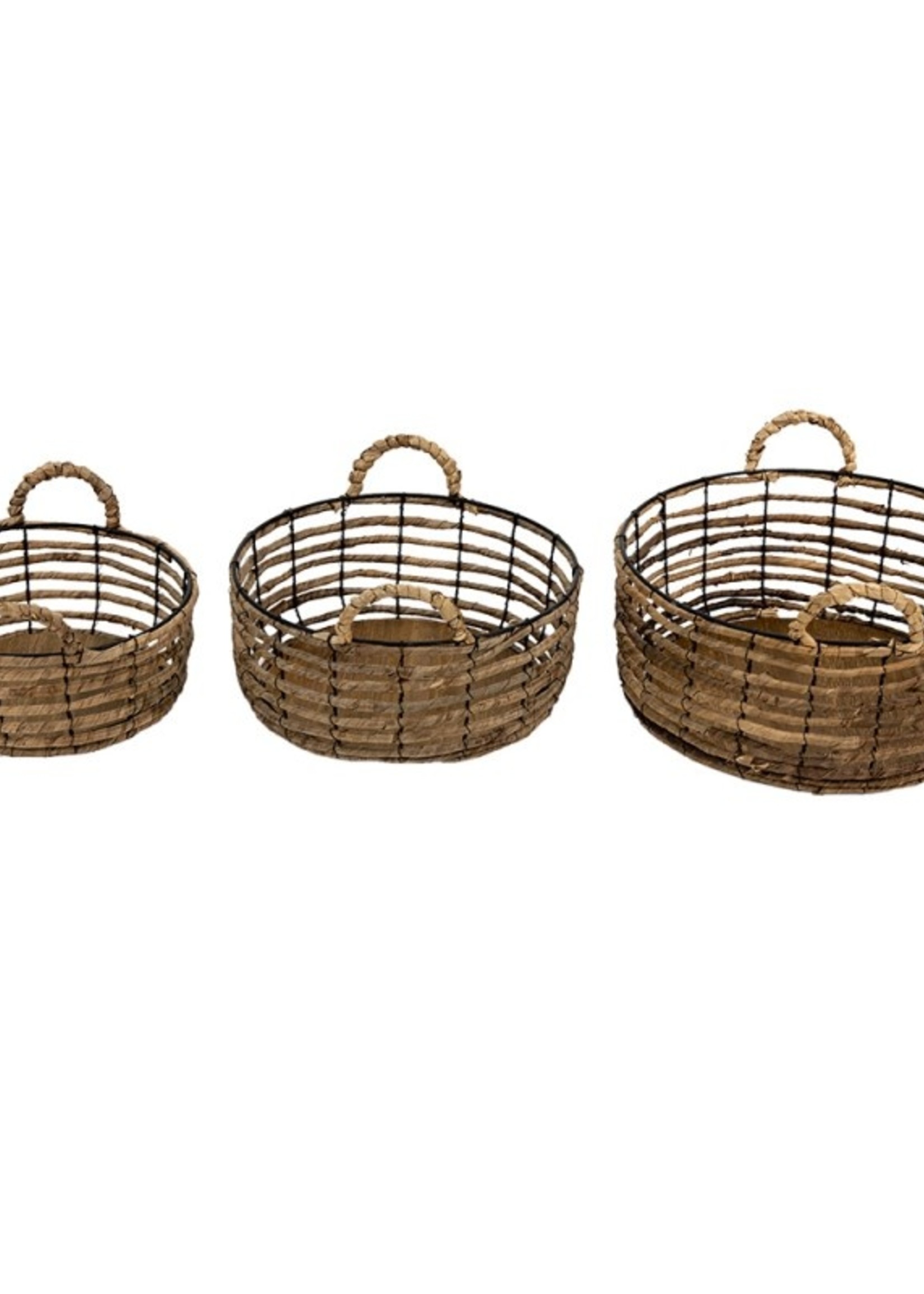 Clayre & Eef Paniers (3) Ø 39*15 / Ø 34*13 / Ø 29*11 cm 6RO0543