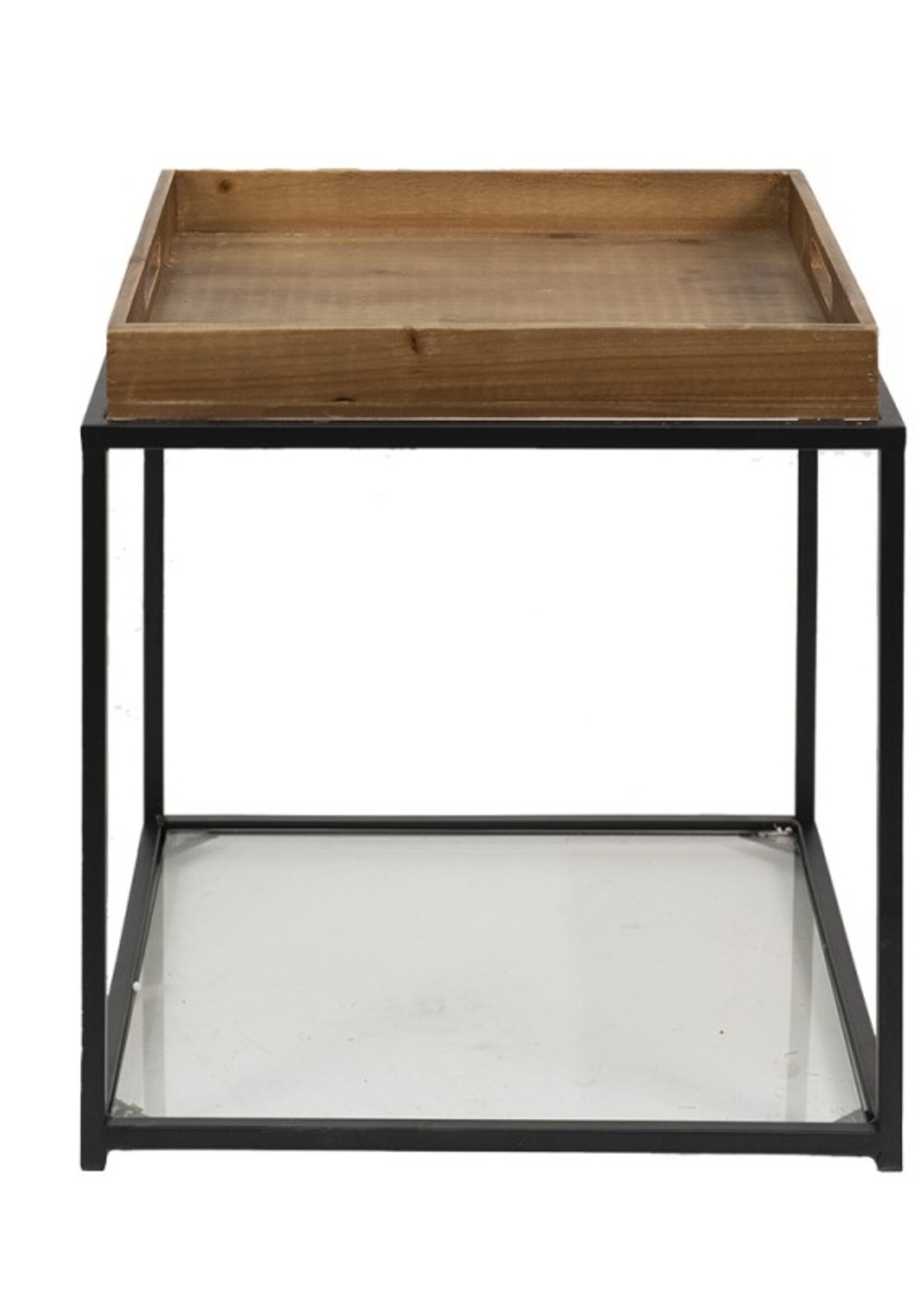 Clayre & Eef Bijzettafel 44*44*45 cm 64965