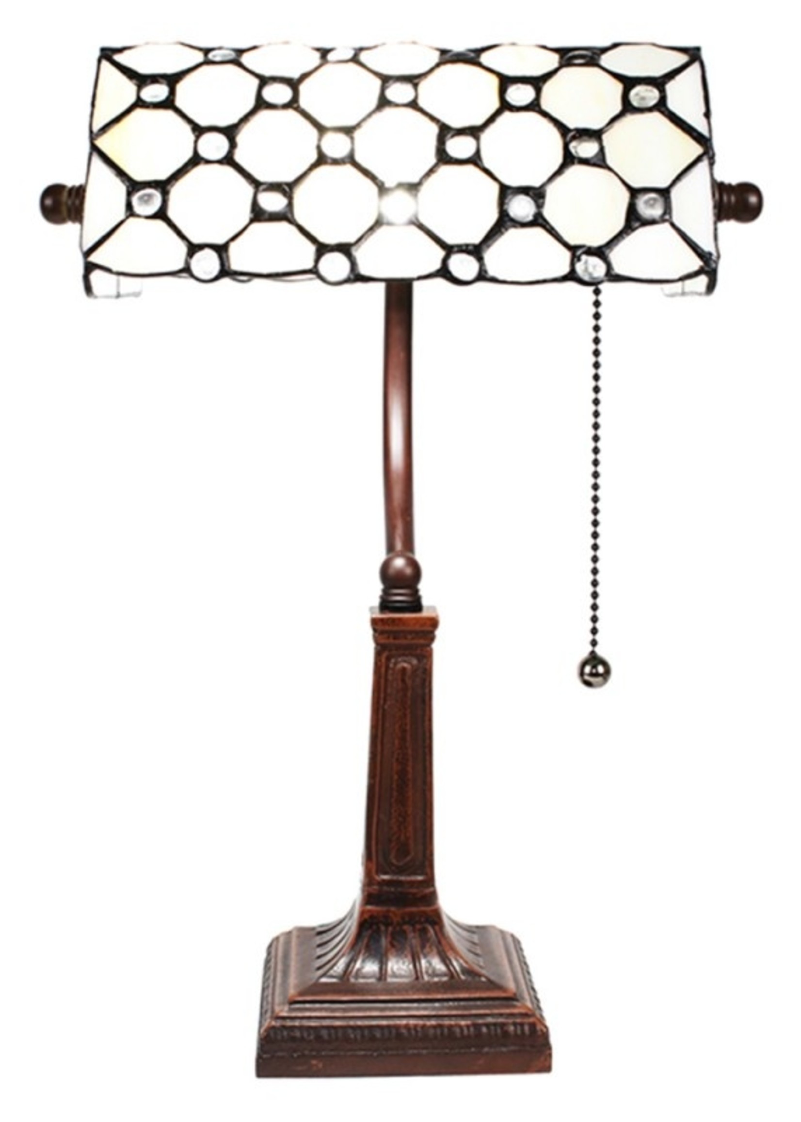 Clayre & Eef Bureaulamp Tiffany 26*16*40 cm E27/max 1*40W 5LL-5687