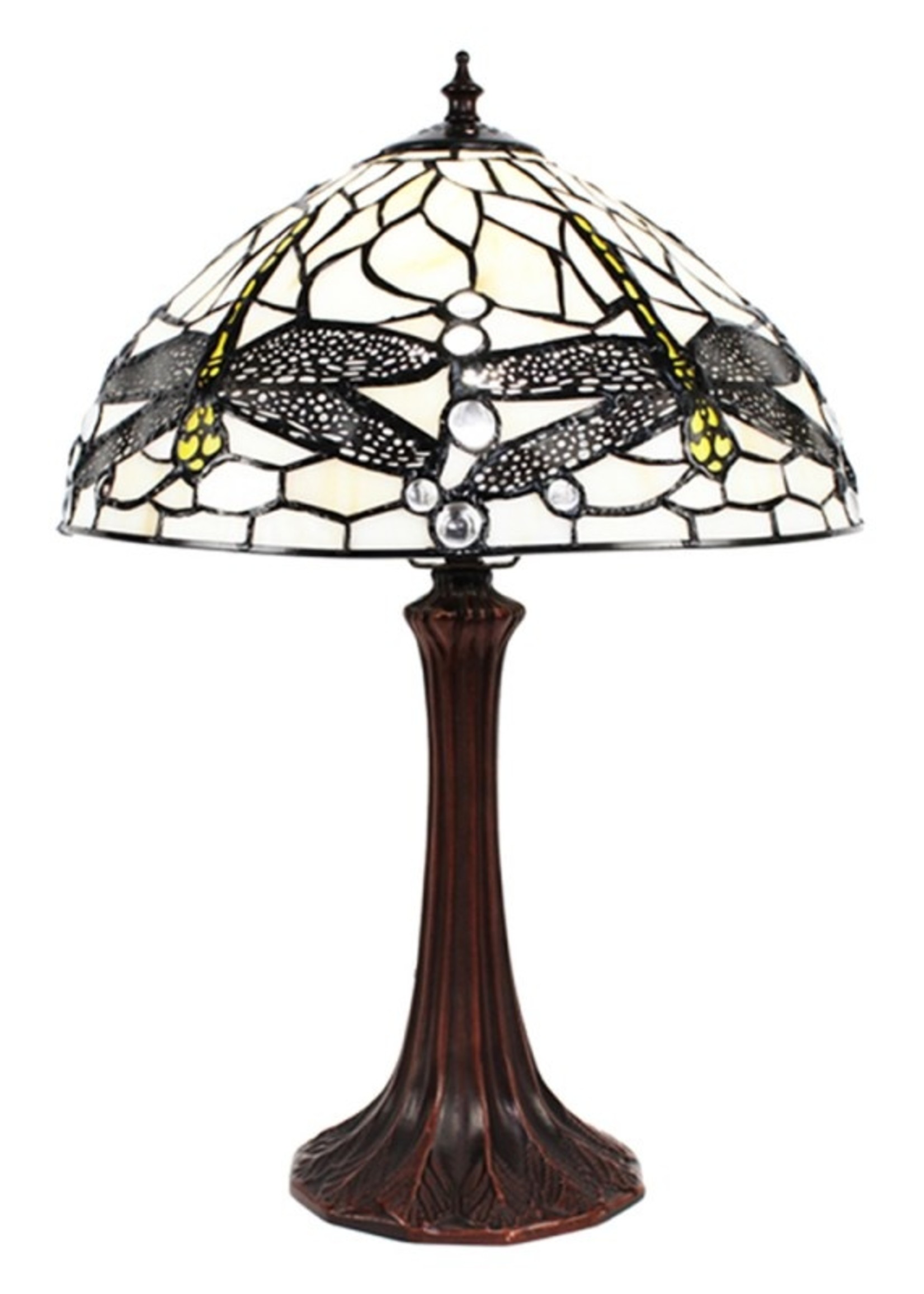 Clayre & Eef Tafellamp Tiffany Ø 31*43 cm E27/max 1*60W 5LL-9335W