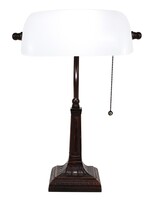 Clayre & Eef Lampe de bureau blanc 26*16*40 cm E27/max 1*40W 5LL-5686