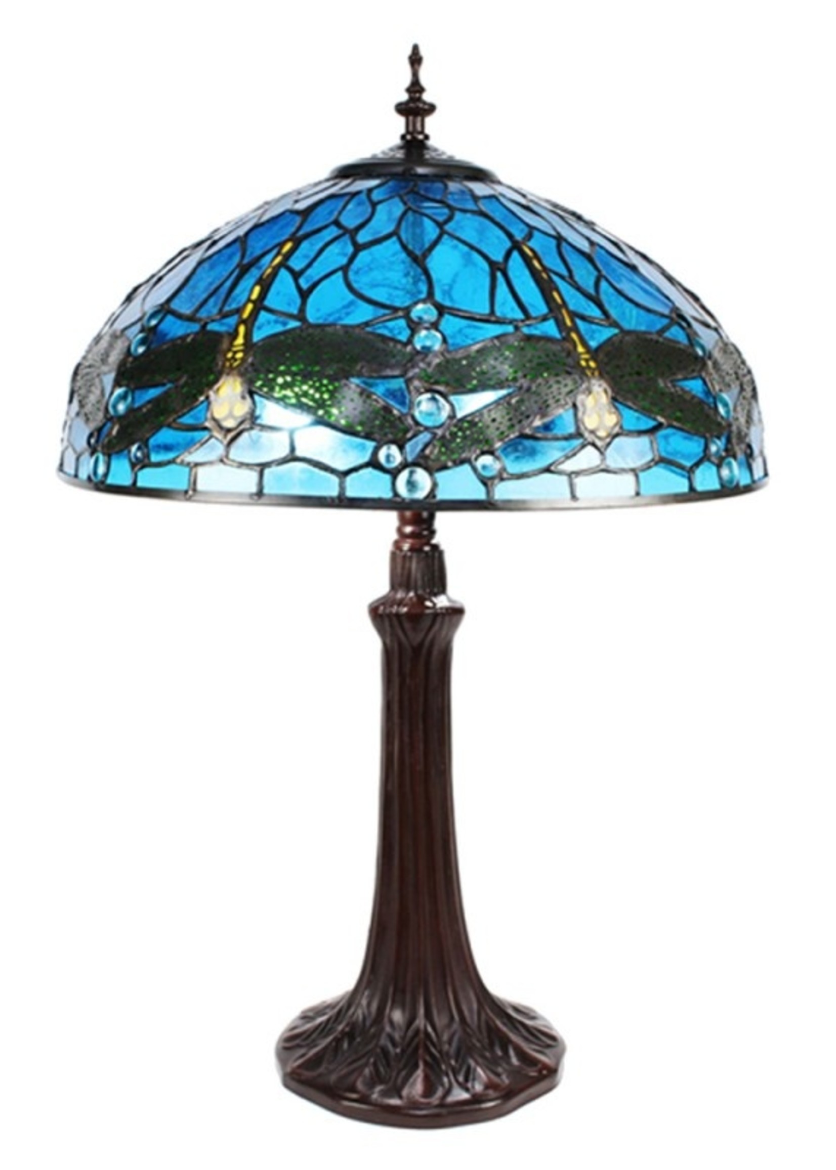 Clayre & Eef Lampe de table Tiffany Ø 41*57 cm E27/max 2*40W 5LL-9337BL