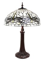 Clayre & Eef Tafellamp Tiffany Ø 41*59 cm E27/max 2*60W 5LL-9337W