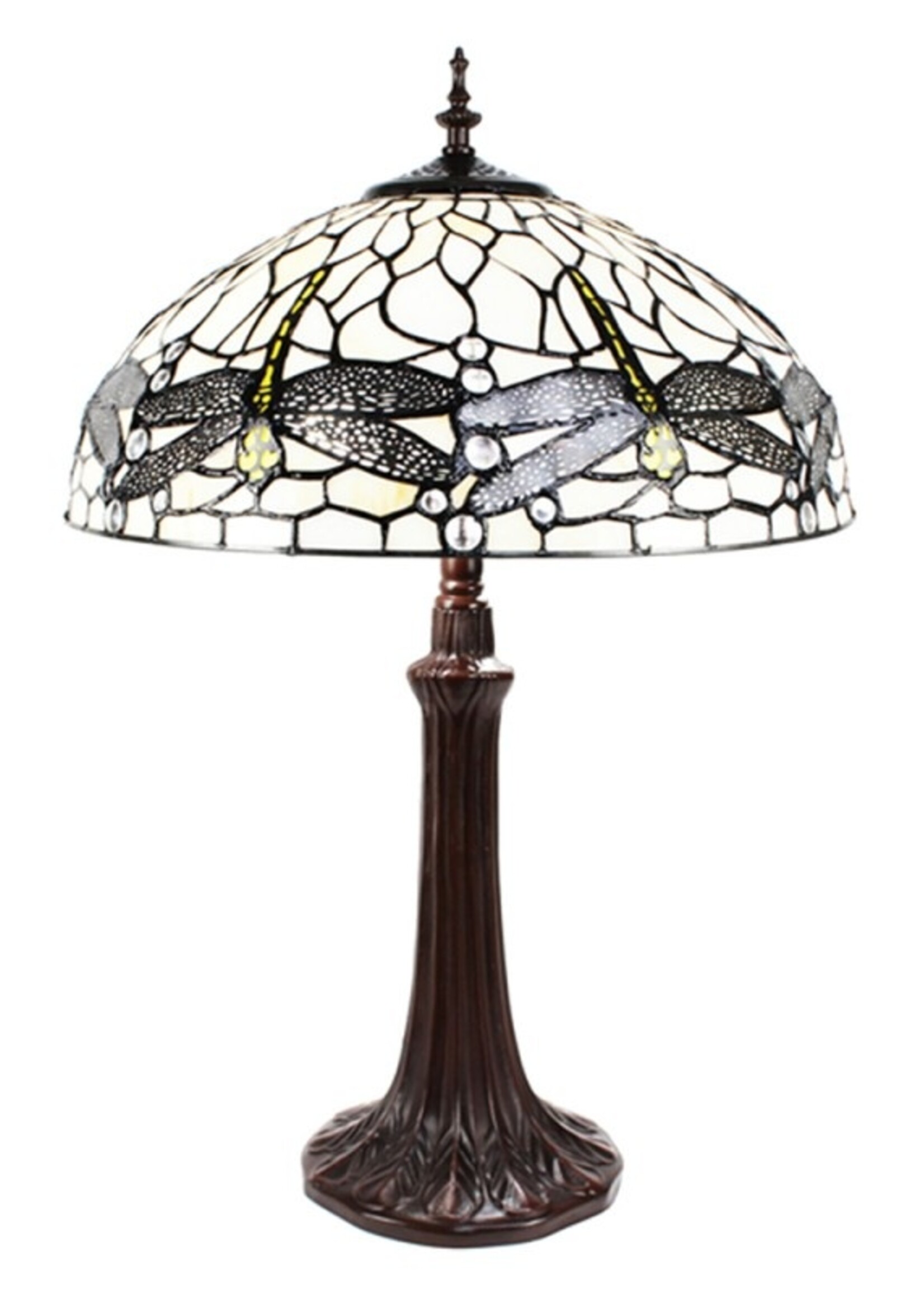 Clayre & Eef Tafellamp Tiffany Ø 41*59 cm E27/max 2*60W 5LL-9337W