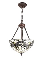 Clayre & Eef Lampe suspendue Tiffany Ø 31*126 cm E27/max 2*40W 5LL-9336W