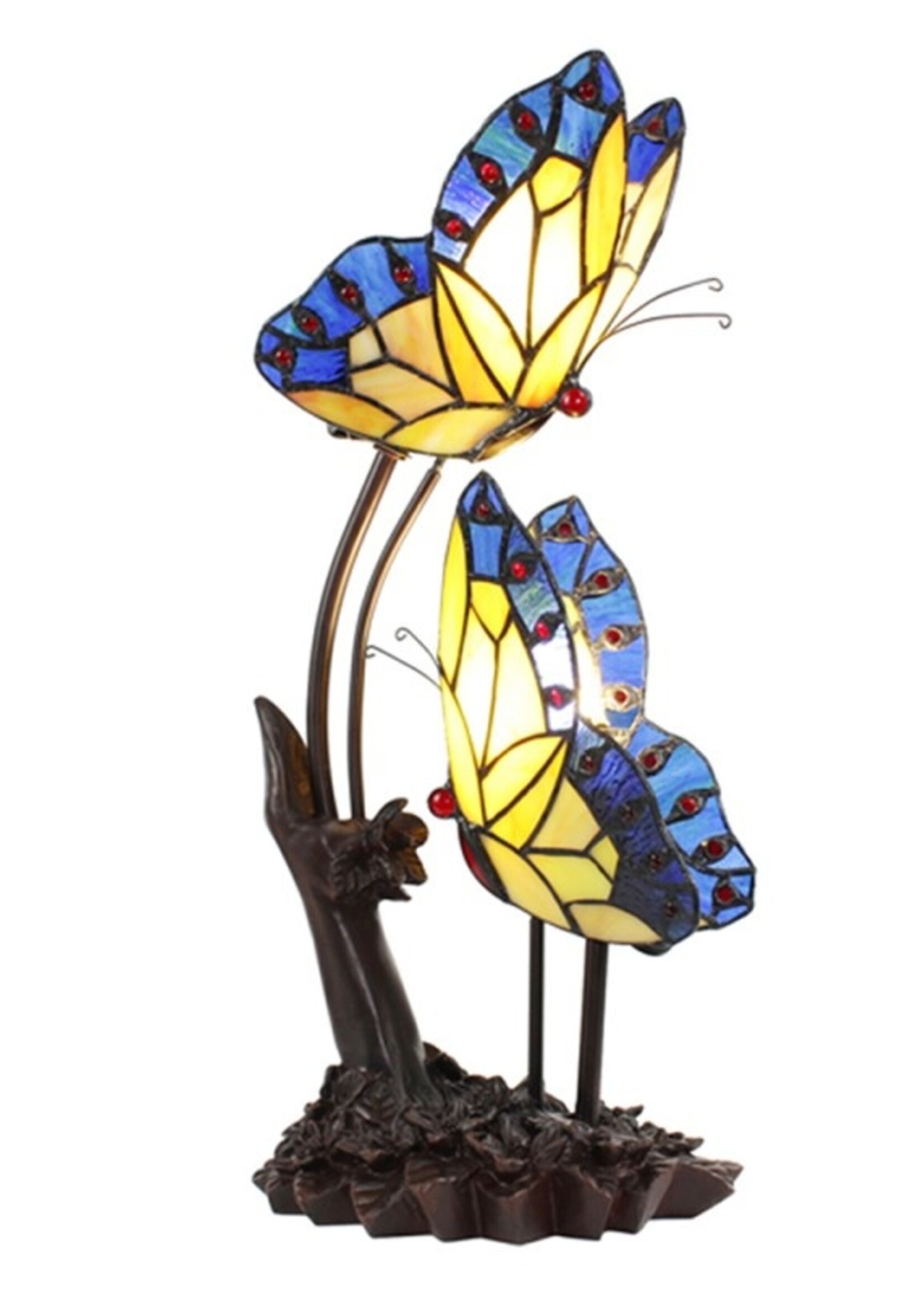 Clayre & Eef Lampe de table Tiffany 24*17*47 cm E14/max 2*40W 5LL-6229