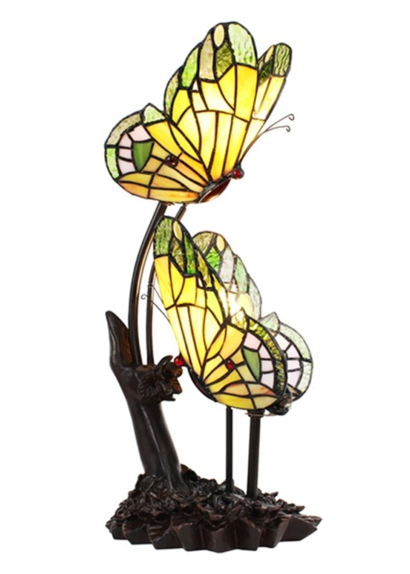 Clayre & Eef Tafellamp Tiffany 24*17*47 cm E14/max 2*25W 5LL-6230