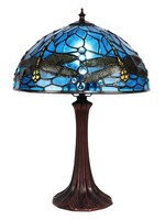 Clayre & Eef Tafellamp Tiffany Ø 31*43 cm E27/max 1*60W 5LL-9335BL