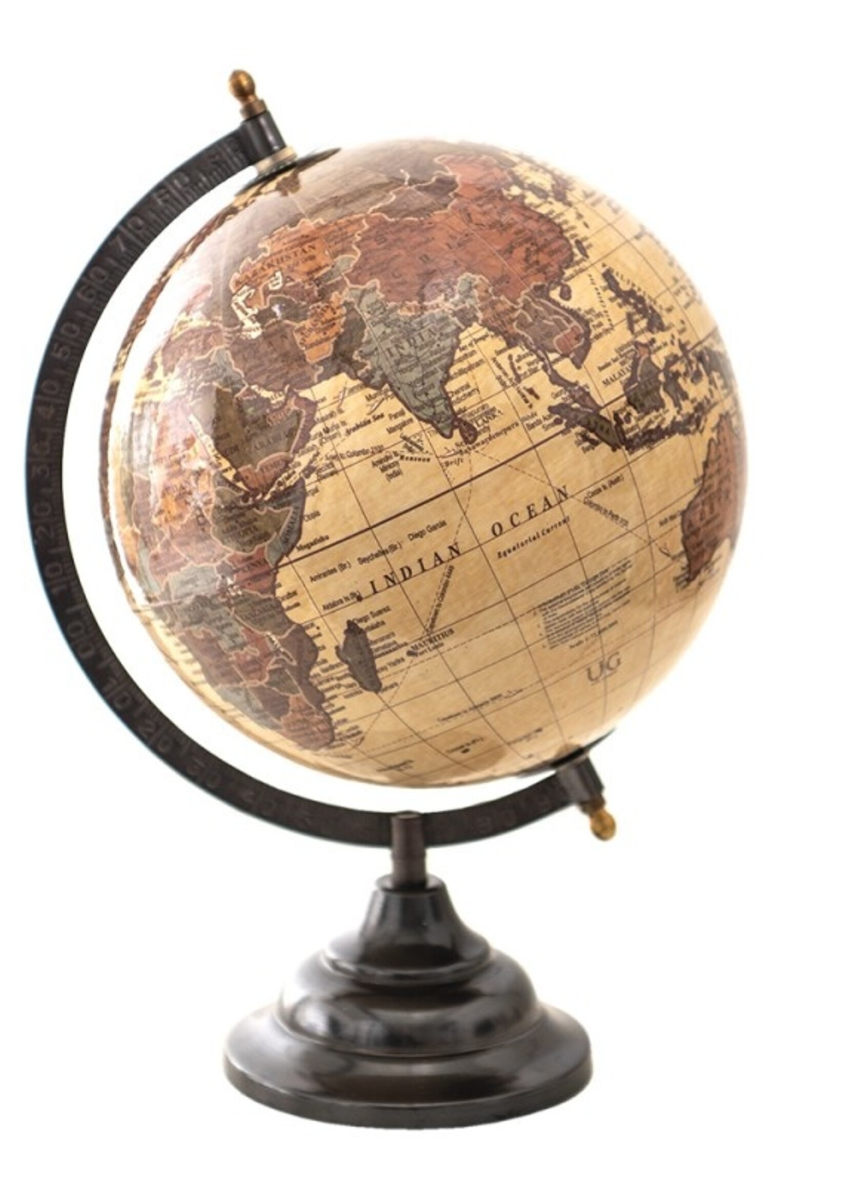 Clayre & Eef Beige Wereldbol/globe 22*22*33 cm 64911