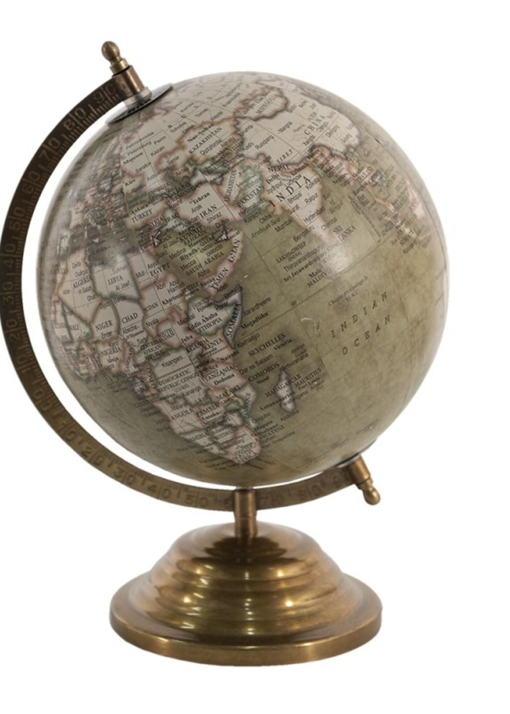 Clayre & Eef Groene Wereldbol/globe 22*22*33 cm 64906