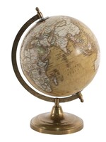 Clayre & Eef Gele Wereldbol/globe 22*22*33 cm 64905