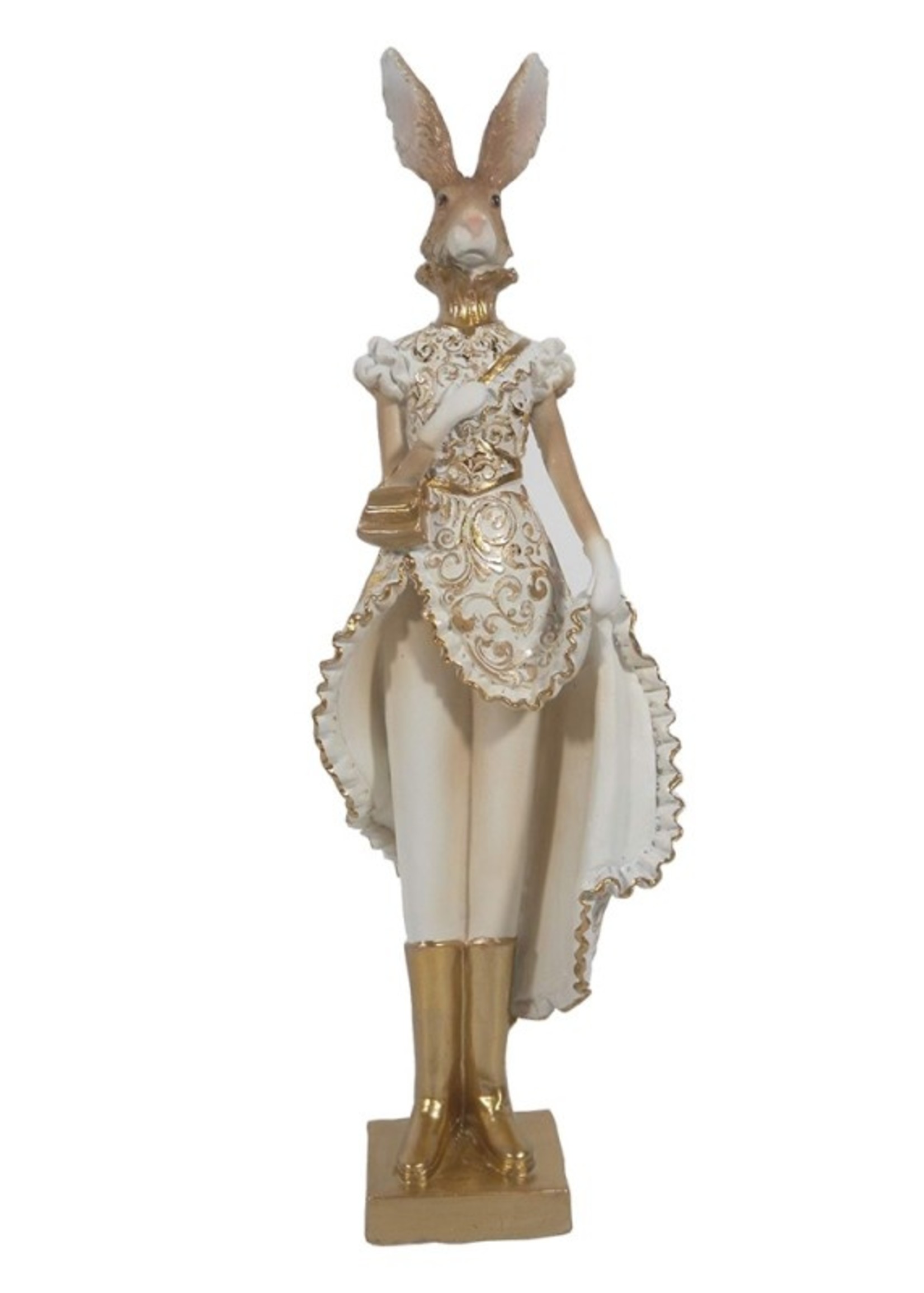 Clayre & Eef Décoration lapin 11*8*33 cm 6PR3603