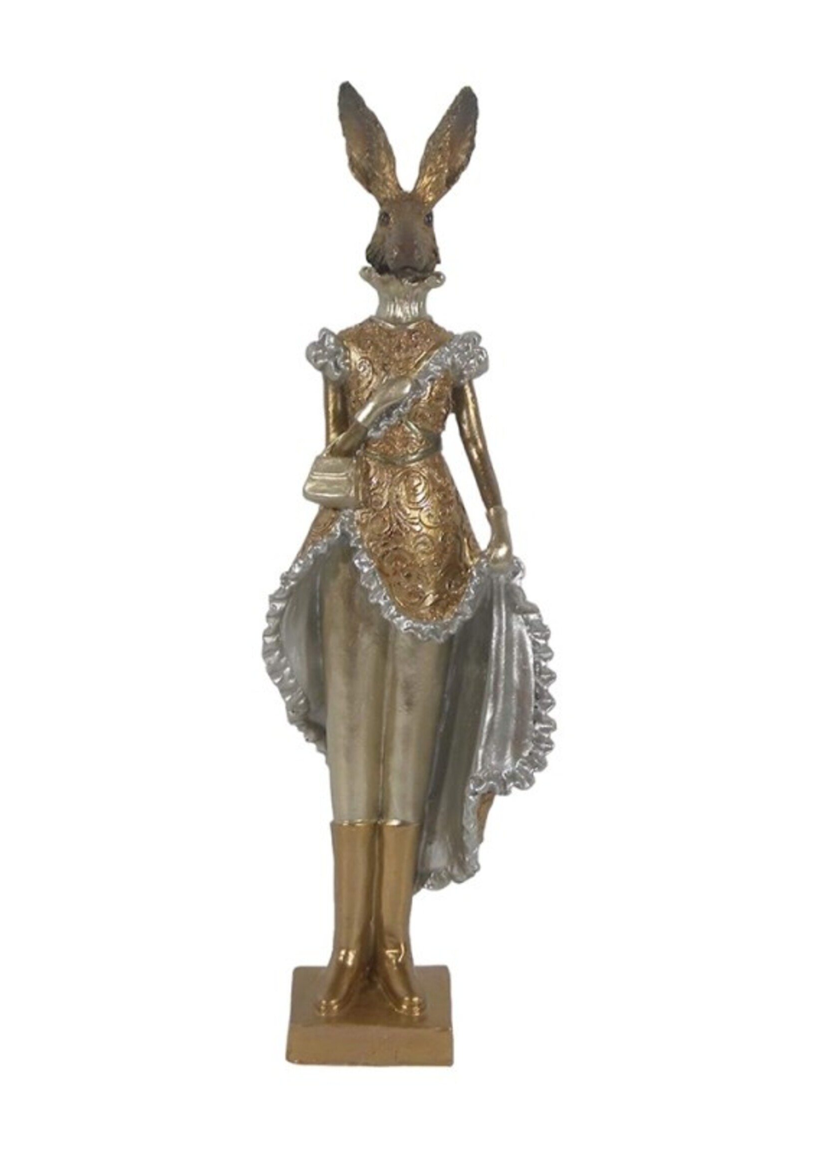 Clayre & Eef Décoration lapin 11*8*33 cm 6PR3598