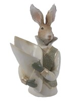 Clayre & Eef Décoration lapin 16*13*30 cm 6PR3593