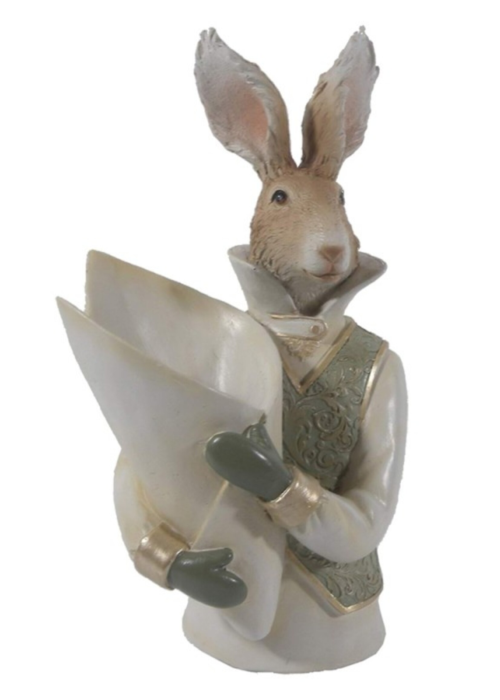 Clayre & Eef Decoratie konijn 16*13*30 cm 6PR3593
